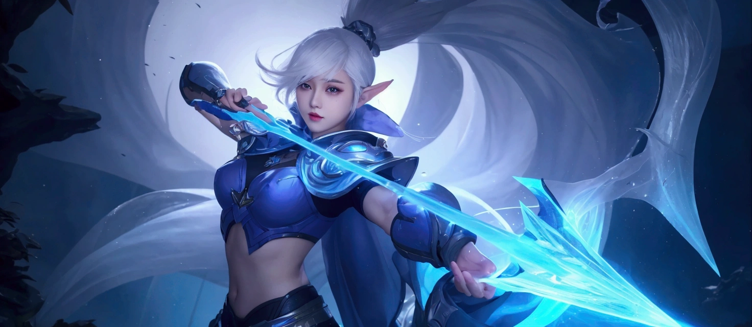 1girl, realistic, mobile legends, seksy body, white hair. 