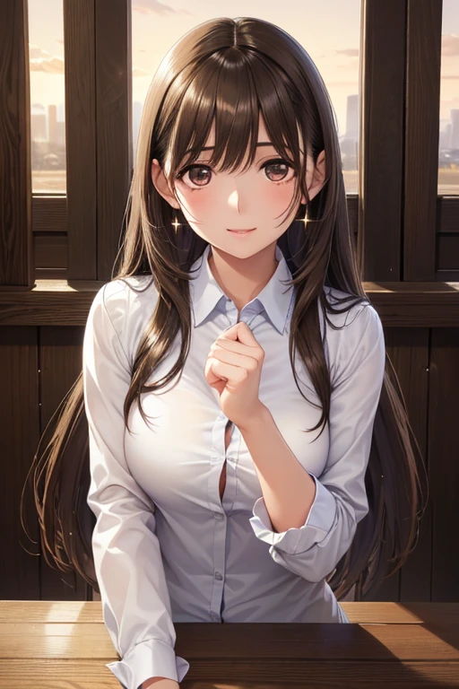 anegasaki nene、Shiny brown hair, , (Beautiful brown eyes、Sparkling eyes, Fine grain)、smile、Ultra-detailed eyes、Highly detailed face, Highly detailed eyes,Cowboy Shot、



Highest quality, masterpiece, Ultra-high resolution, (Realistic:1.4), RAW Photos, One girl,
(Highest quality:1.2), One girl, break, evening