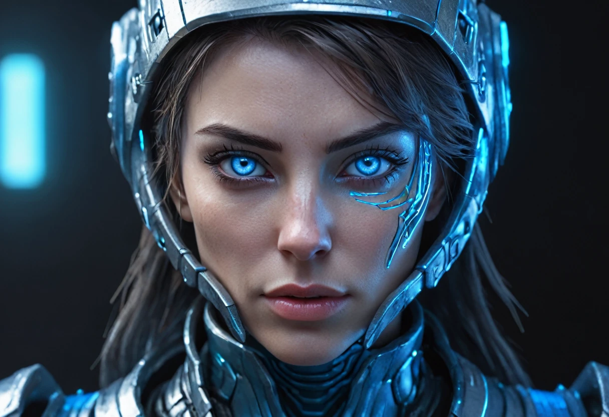 FACE WOMAN powerful armor, sharp look,
Frost, Calls, perfect details, (Best Quality, 4k,
High resolution, masterpiece:1.2), ultra detailed,
realist:
1.37, HDR, studio lighting, vivid colors, (cyberpunk,
Futuristic) style, lcy Blue Color Scheme, dynamic
lighting. MOD ULTRA FACE 8k laser eyes