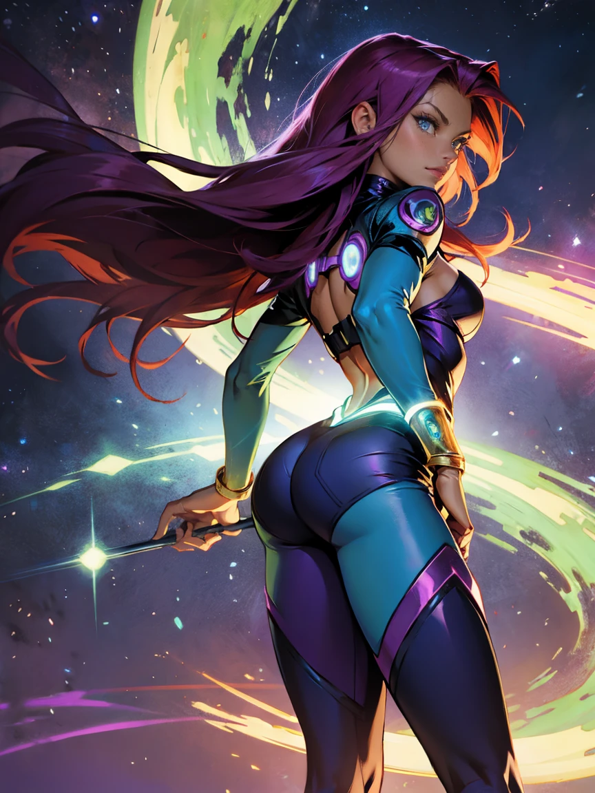 Starfire facing backwards