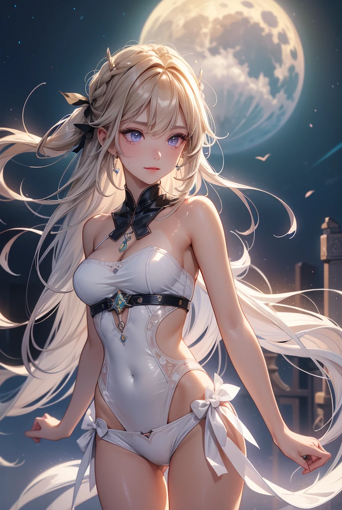 ((masterpiece)), ((Best quality)), (high resolution), (illustration), (an extremely delicate and beautiful), (ultra detailed beautiful face and eyes), nsfw,   1girl, leaning forward,  YukineChris, long hair, purple eyes, twintails, low twintails, ahoge, large breasts,volumetric lightning, moon night,knight_armor
detailed skin texture, detailed, volumetric shadow, anime screencap,Highest quality, Sorceress, ancient babylonian nobility, ((tan skin:1.2)), (brown skin color),Long hair, twin braids, hair ornament, wine colored hair, smile, Below average size breasts, bare shoulders, Leg spread、Groin、Yukine Chris、Wet condition
nude、Wet_shirt,Wet _underwear、tear_underwear
8K, masterpiece, Best_quality, high_resolution, ultra_details, detailed, 1girl, 独奏, looking_at_viewer, upper_body, braid, bangs, white_hair, hair_ribbon, hair_between_eyes, blue shorts、style(open_reg,hip_up)

sidelocks,depth_of_field,french_braid, sharp focus, perfect hands, perfect face, perfect eyes, perfect light, dynamic light, natural light, Masterpiece, Best quality, Cang、green、moon、