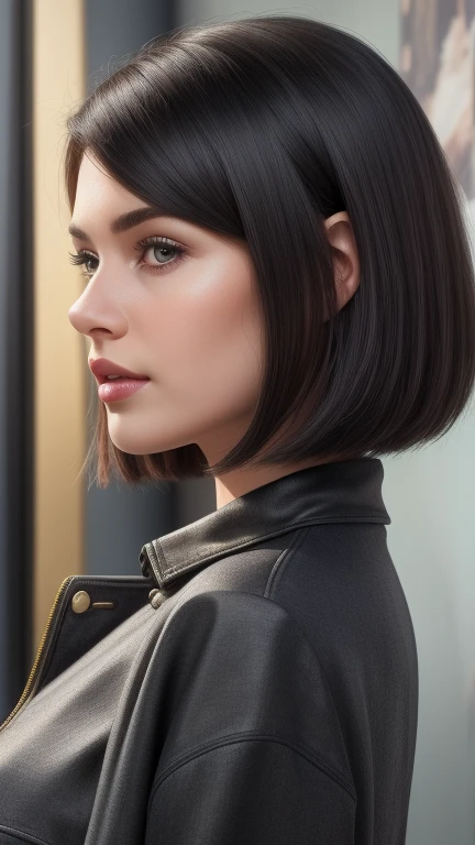 (In 8K, Highest quality, masterpiece:1.2), (Realistic, Realistic:1.37),(((Real People)))),（（She is look forward to and looking at me））,Very detailed,The background is all gray walls ,1 person, 4 women, Black Hair, ((Her hairstyle is a super short bombshell haircut.))）, (Look up at the viewer from below),look forward to , She's tired（Smiling kindly at the audience）,The woman is in a squatting position with her legs spread apart. ,Well-proportioned and beautiful figure,The beauty of trained muscles,Abdominal muscles,She has her hands behind her head and is showing off her sexy muscles.,Show off your muscular body、(Lingerie that was two sizes too small for her.),（大前提として下着はNo fabricのSee through,Reveal lingerie）,ＳＳNavy blue See through small cup See through sexy bra,Panties are 3 sizes smaller than body size ＳＳSize Wear Contents：朱色のTバックNo fabric紐,Front part（No fabric）nylon, See through, And digs into the man&#39;s muscles.((A See through cameltoe showing the swollen pubic area and pubic hair))Ultra-thin nylon, See through, Super High Cut, sharpＶ,On a black background、Sexy stockings with a dark blue four-strap garter belt,The genitals are swollen,