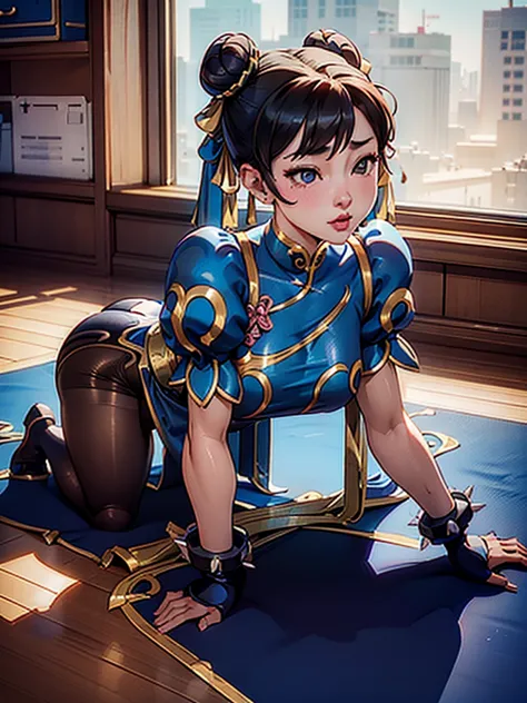 mongolian girls, 12, chun li outfits, leotards, (((dynamic sex positions, on all fours, ah ah ah)))