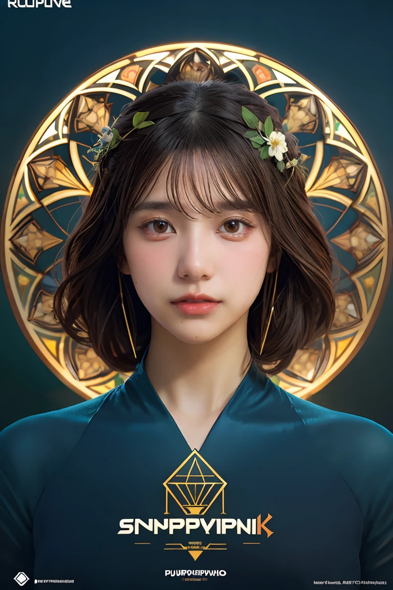 snthwve stylenvinkpunk (symmetry:1.3) ，rhombus flower, concept art, Smooth, sharp focus, illustration, Artwork by Greg Rutkowski and Alphonse Mucha, 8k