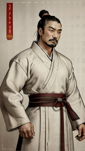 photograph、Oriental、Man in simple ancient Chinese costume、Highest quality、masterpiece、Ultra-high resolution、(Realistic:1.4)、Game Poster、Three Kingdoms、