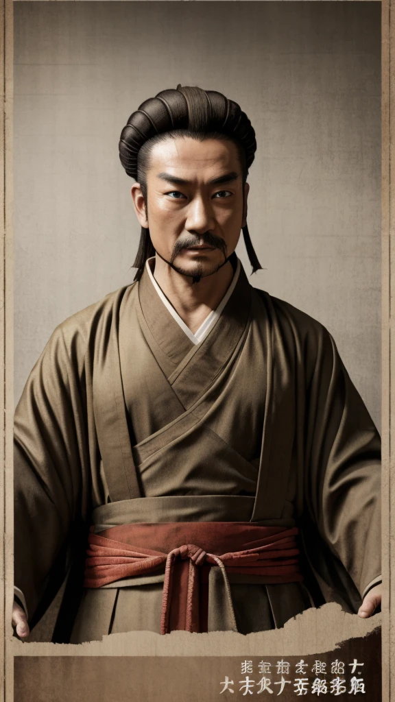 photograph、Oriental、Man in simple ancient Chinese costume、Highest quality、masterpiece、Ultra-high resolution、(Realistic:1.4)、Game Poster、Three Kingdoms、