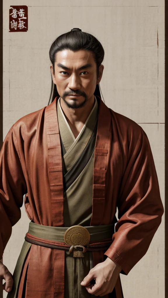 photograph、Oriental、Man in simple ancient Chinese costume、Highest quality、masterpiece、Ultra-high resolution、(Realistic:1.4)、Game Poster、Three Kingdoms、