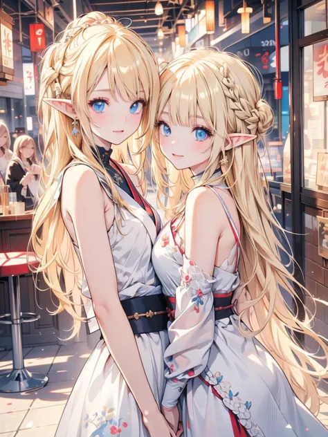 masterpiece, best quality, 2girls, ultra detailed, ultra highres, 8k, well-definded facial features, anatomically correct, cute ...