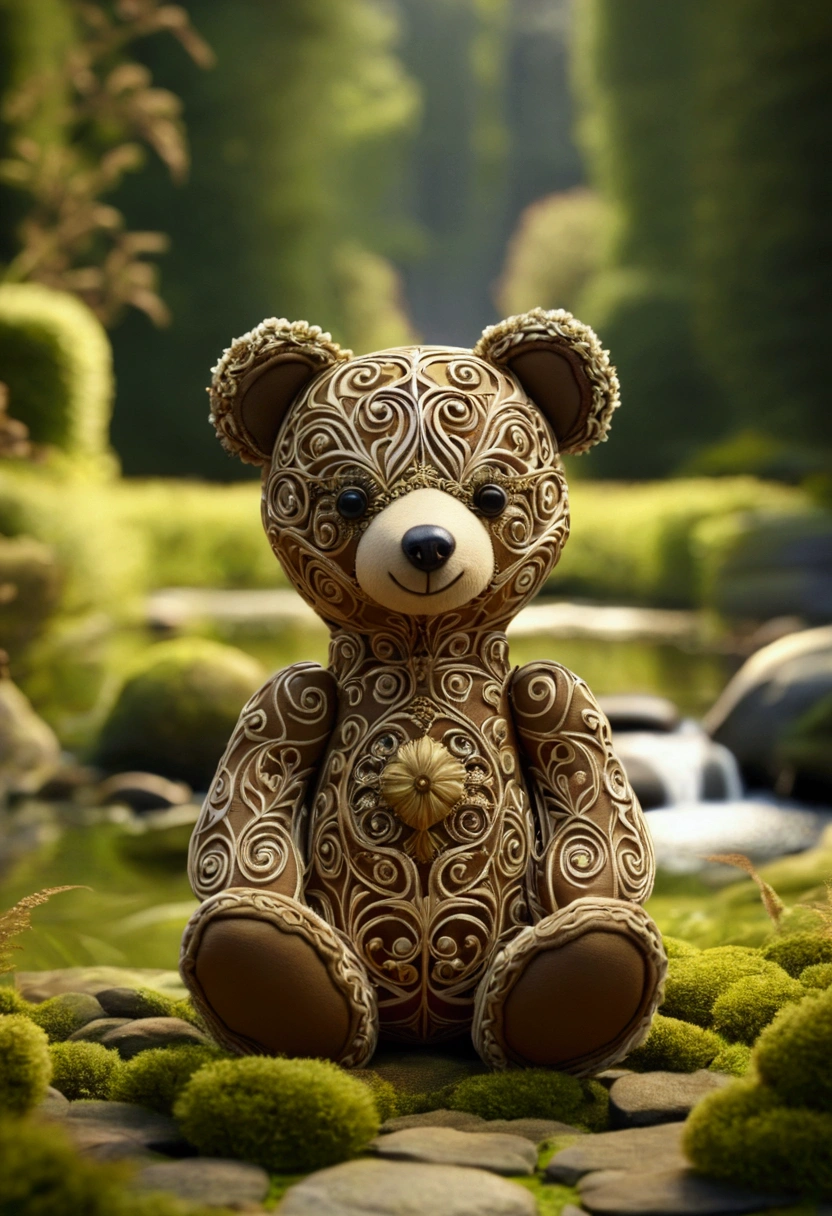 Teddy Bear, outdoor, by dan mumford.
(best quality, masterpiece), very aesthetic, perfect composition, intricate details, ultra-detailed, vivid colors