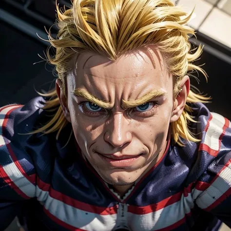 super realistic version of boku no hero academia character all might