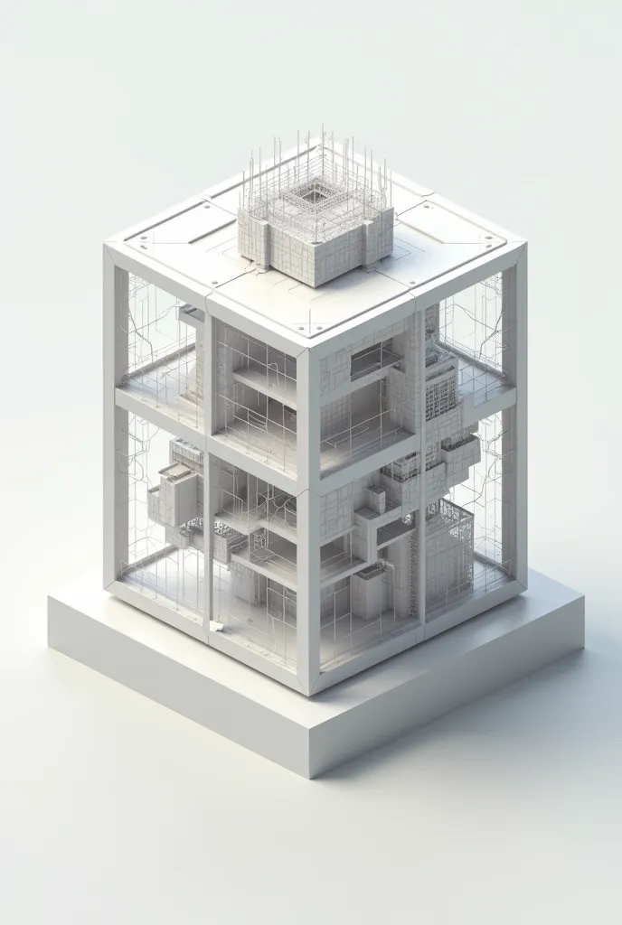 make me an isometric solid, containing a minimum of 15 vertices - maximum of 20, maximum dimensions 8+8+8cms, must have all types of lines and all types of planes 