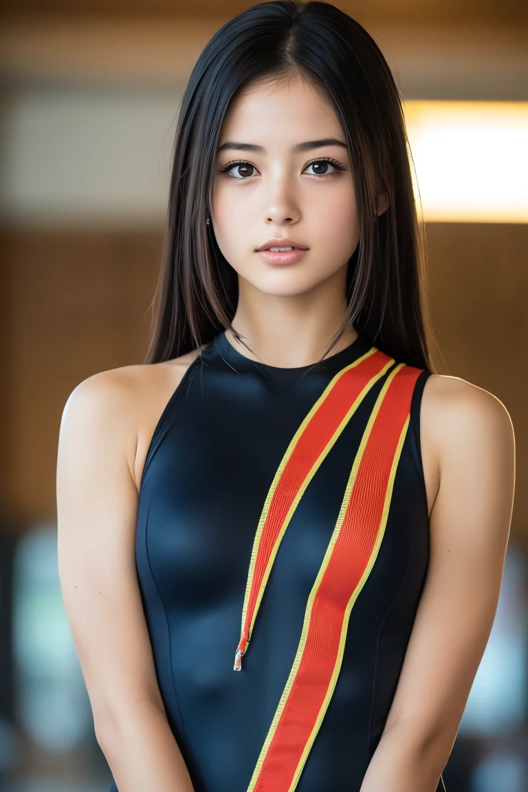 (8k, RAW Photos,Highest quality, High resolution:1.1), (超Realisticな:1.4),(Realistic, Realistic:1.3),The Beauty of Japan、((Upper Body:1.3))、Gymnastics Team - Flexible Leotards and Grips