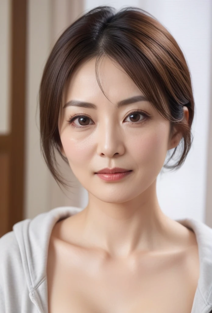 High resolution, (((Shortcuts))), Mature Woman,((Center Parting)),(((50-year-old women))),masterpiece, Highest quality, Ultra high definition, Textured skin, Droopy eyes,Thin lips,black eye,((Mole,under left lip, beauty mark, Glossy black)),Thin eyebrows,Thin eyebrows,(Japan female in her 60s),Narrow forehead,((Too thin,Too thin eyebrows)),Loose jaw,(Low Nose),Deep-set eyelids,((very droopy eyes)),Slightly droopy thin eyebrows,(Small Mouth), (droopy eyebrows),Nasolabial folds,Droopy eyes, hooded eyes, ((wrinkles around the eyes)),((full body)),Beautiful legs,thin lower lip,bed room, (full body shot),((background,bed room))lingerie((thin lower lip)), dim,wet,, low eyebrows, troubled eyebrows, eye wrinkles, ((camel toe)), without makeup, down-turned mouth, sagging, cowgirl position,((dildo)),squatting, m legs, Female in her 50s,paizuri, tongue out,シングルマザー, saliva, big ass, huge breasts, lying, on back, gigantic breasts, spread legs,泣いている, excessive cum,