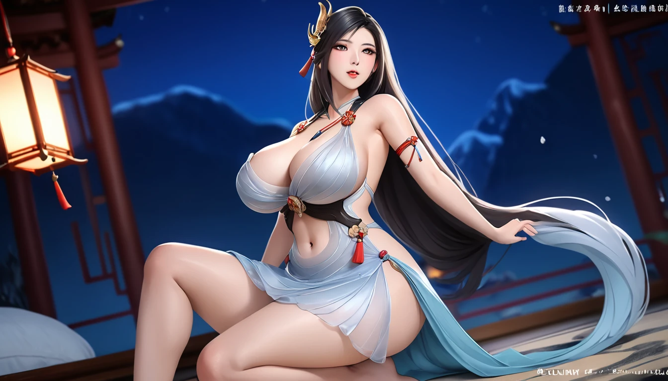 high quality,HD,16K,Sharp Line,1 Girl,fantasy, （Ice and Fire Goddess）,Pretty Face, Large Breasts, Beautiful legs,In the water,Focus Girl,detailed Pretty Face,Detailed clothes,beautiful eyes,Cool,Sexy,Dynamic Angle,穿着华服的神明Strike a pose拍照, Ancient mysterious sexy goddess, Traditional beauty woman, Beautiful female warrior god of war , Beautiful sexy goddess, Gorgeous role-playing, high, Beautiful young girl, Beautiful woman, 华丽Beautiful woman, Complex clothing,Chinese Mystical Aesthetics, Beautiful goddess ancient mysterious girl, Extremely detailed shot of the goddess, Jaw-dropping sexy beauty, Big breasts deep neckline sexy belly button（butt), (bedroom), (Sexy Girls), masterpiece, best quality, Bangs, blush, Chest, clavicle, Eyebrows visible through hair, (Ombre gold hair), Jewelry, Long hair,Bright Eyes, ring, (solitary), illustration, fashionable, miss, Strike a pose, background, element, confident, Express, Accessories, majestic, striking, key point, Dynamic poses, ((plump)), (purple))Woman in transparent dress,Viewer,(((Full breasts, Keeley University))),Slim waist,(Navel exposed,Bare waist), Long hair, extreme detailed details, 详细的fantasy艺术, Stunning character art, Beautiful and exquisite character art, Beautiful transparent dress, Very detailed, Large Breasts，Chest，Golden ratio figure，Beautiful figure，Ultra wide-angle shooting，Full body shot拍摄，Body close-up，Full body shot，Wearing a pleated tulle skirt，柔和动漫illustration, 柔和的深色background，Fujifilm XT3 Clear focus, f 5.6, High Detail, Clear focus,(Wearing openwork clothing),, (Natural light), (Tempting)translucent, Good velvet quality, Compared, Divine Light,, Silver hair, 夜空background, Absolute Strength,Female Shinmei，穿着性感丝绸的Female Shinmei,，Large Breasts，Chest，Golden ratio figure，Beautiful figure，Ultra wide-angle shooting，Full body shot，Body close-up，Full body shot， Wearing a tulle dress, Model shooting style, Large Breasts，饱满Chest，Golden ratio figure，Beautiful figure，(Extremely detailed CG 8k wallpaper unit), The most beautiful artistic photos in the world, , 8K 超HD, ) ，Sexy姿态，Sexy表情，best quality,masterpiece,Ultra-high resolution,(Practical:1.4),original photo,Ultra-high resolution