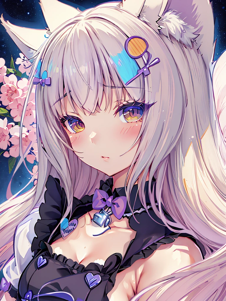 nekopara fantastically detailed eyes modern anime style art cute vibrant detailed ears cat girl neko dress portrait  shinkai makoto Studio ghibli Sakimichan Stanley Artgerm Lau Rossdraws elegant highly detailed digital painting artstation pixiv nsfw