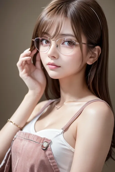 (japanese young girl),(very baby face),(light brown hair,messy hair),(light pink eyes,droopy eyes:1.2),(thin lips),(well-built a...