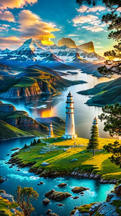 depicting the landscape of ancient india more than 4,000 years ago。the majestic himalayan ranges tower in the background、clouds ...