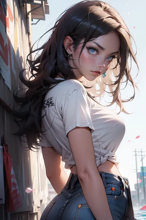 fund, misto-language_text, japanese graffiti letters, gorgeous  woman , long black hair,::((best qualityer)), ((masterpiece artw...