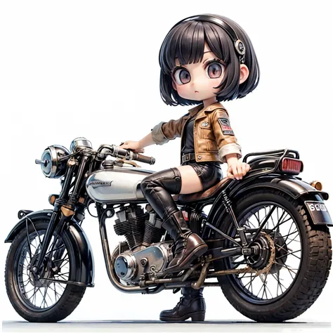 (porcelain man々shape)、(陶porcelain man々shape)、(ride a classic motorcycle:1.2 )、(vintage bikes、bluff superior ss100)、beautiful you...