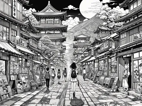 in black and white、 comics on chrome、japanese manga、various worldviews、color々cut and paste scenes