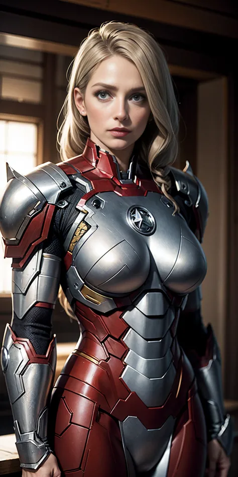 mercedes von martritz in iron man armor: mark xlix rescue armor, detailed costume design