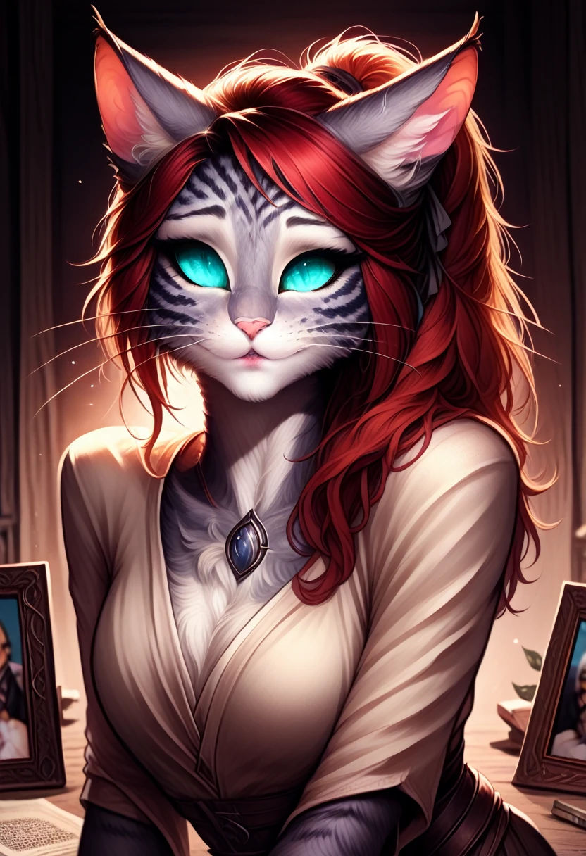 a sexy nude catgirl with long detailed red hair, beautiful detailed eyes, beautiful detailed lips, extremely detailed face, longeyelashes,seductive expression, erotic pose, having sex with a muscular man, dramatic lighting, chiaroscuro, cinematic composition, vibrant colors, highly detailed, photorealistic, 8k, (best quality,4k,8k,highres,masterpiece:1.2),ultra-detailed,(realistic,photorealistic,photo-realistic:1.37)