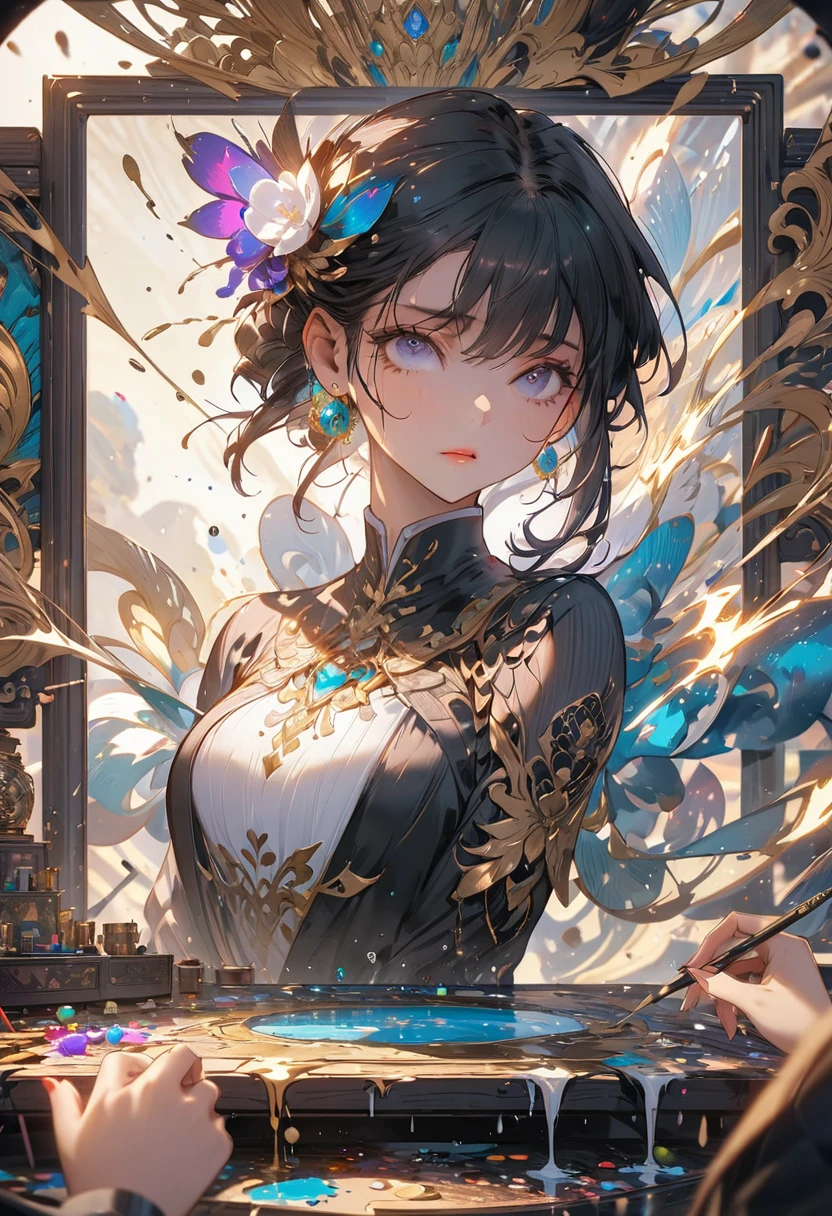 (masterpiece, Highest quality), Intricate details, 8k, Art Station, Splash Art, Sharp focus,One girl,