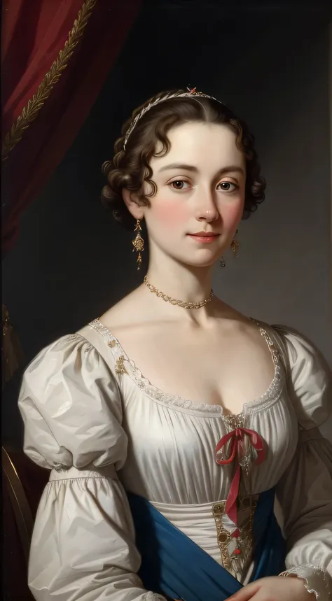 aglaya angelique gabriella de gramont (1787-1842), wife of general alexander davydov, masterpiece, portrait by elisabeth vigée-l...