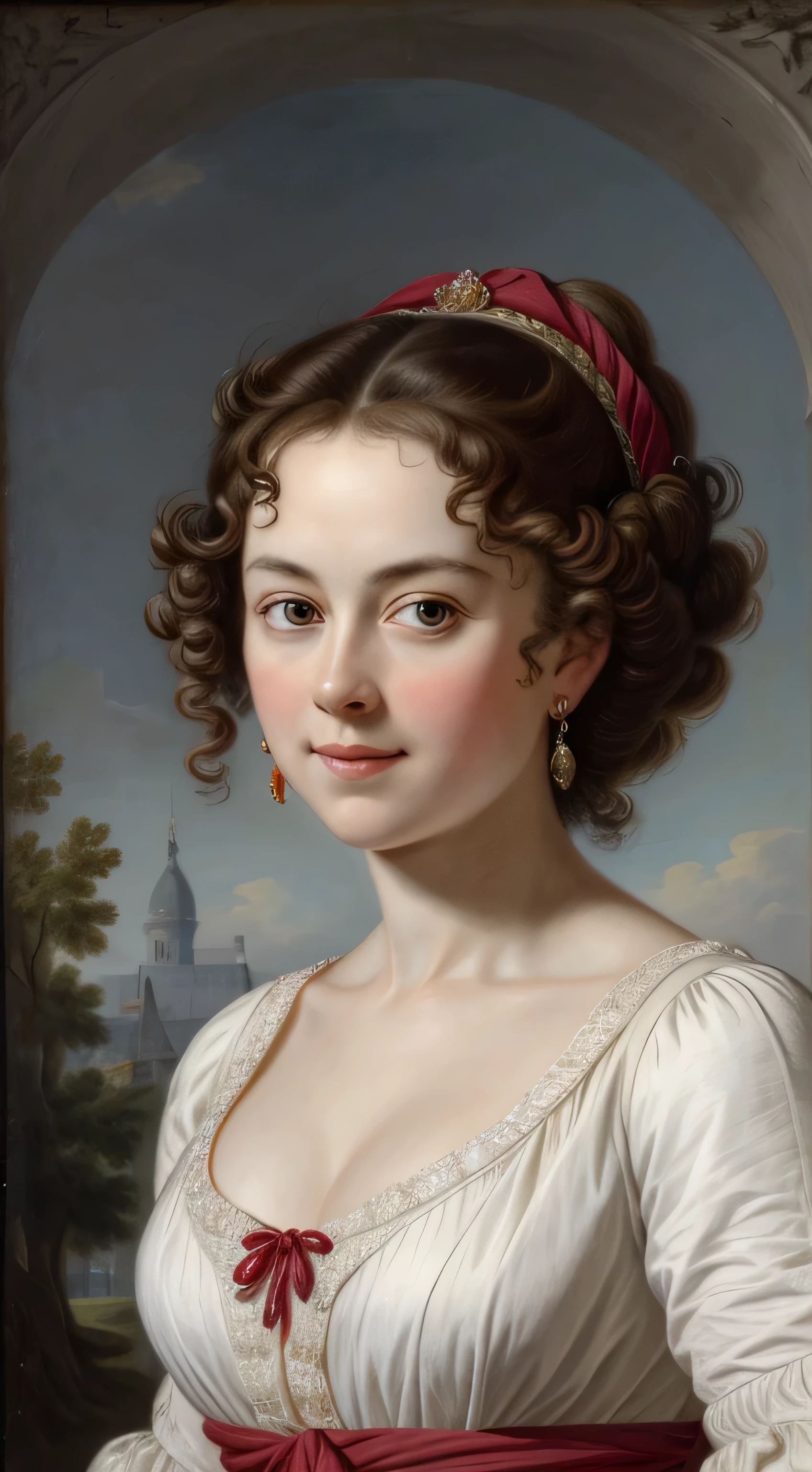 Baroness de Crussol, masterpiece, portrait by Elisabeth Vigée-Lebrun, high resolution, very detailed, HD quality