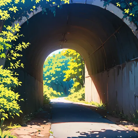 summer forest、tunnel