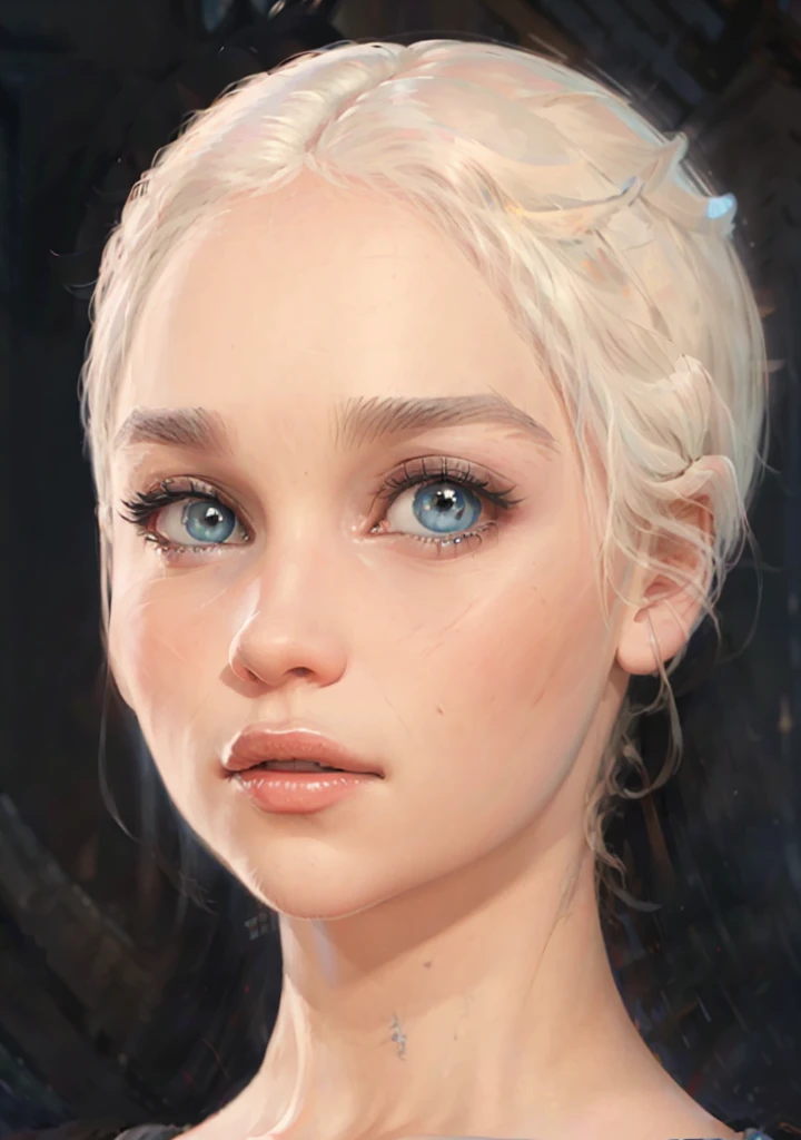 masterpiece, beautiful illustration, Daenerys Targaryen, girl, character, portrait, blue eyes