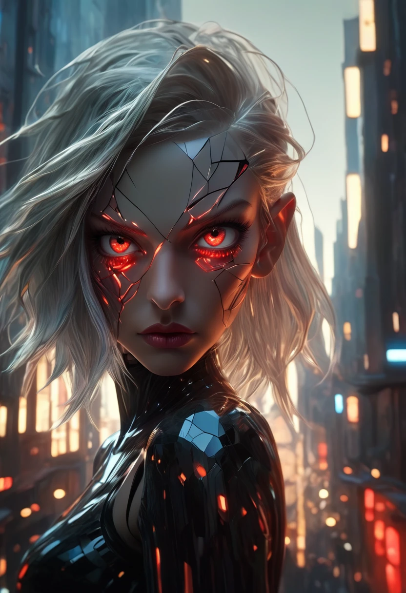 red eyes, sylvanas_windrunner, sylv-lora, 1girl, elf, will be depicted in the futuristic world of "Aeon Flux". The artwork will be created using the medium of digital illustration. The image quality should be at its best, with a resolution of 4k or 8k. It should be ultra-detailed and have a realistic, photorealistic appearance. The colors should be vivid and the lighting should be carefully designed to enhance the overall atmosphere of the scene.

In the artwork,red eyes, sylvanas_windrunner, sylv-lora, 1girl, elf, character will be portrayed with beautiful, detailed eyes and lips. Her face will be extremely detailed, capturing her unique features and expressions. She will be shown in a dynamic pose, reflecting her strong and confident personality. The background will be a futuristic cityscape, showcasing the sci-fi elements of the "Aeon Flux" universe. The city will be presented in a dark and moody color palette, with neon lights illuminating the streets. The composition will have a strong sense of depth, with layers of buildings and structures creating a visually striking image.

The artwork will have a professional and polished look, with sharp focus and ultra-fine painting details. The use of HDR and studio lighting will further enhance the realism of the scene. The overall style of the artwork will be influenced by concept artists, combining elements of science fiction and dystopia. The final result should be a masterpiece that captures the essence of "Aeon Flux" and portrayal of the red eyes, sylvanas_windrunner, sylv-lora, 1girl, elf,  iconic character.