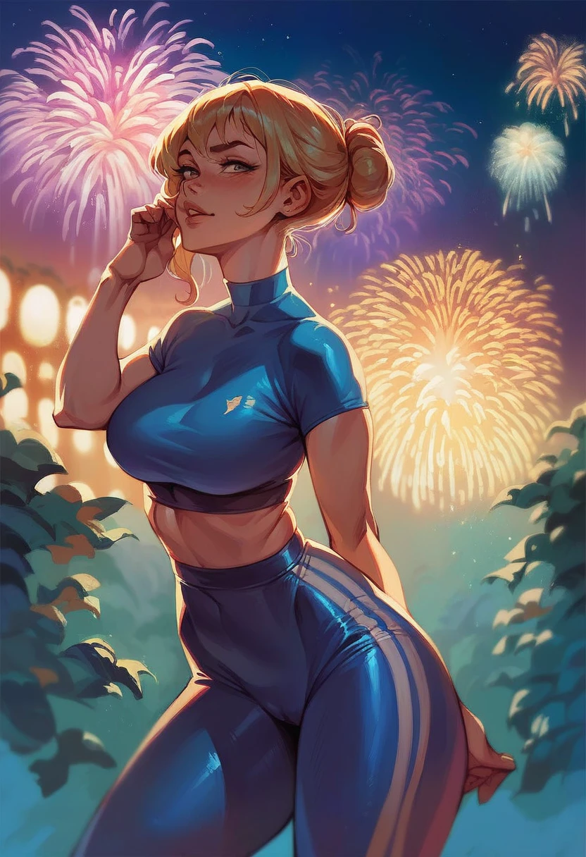 sexy,sexual class,Fireworks,summer night,tight clothes,detailed,high quality