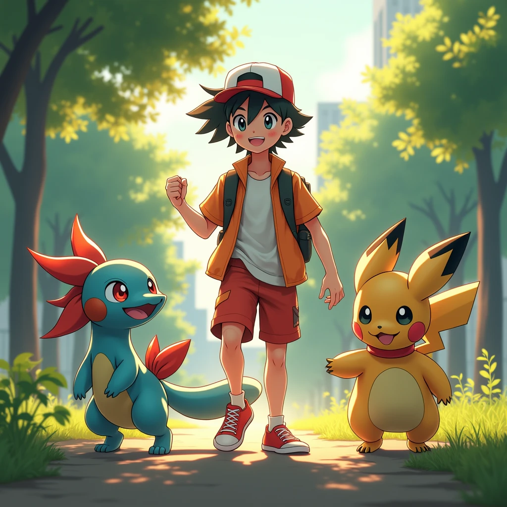 (Pokémon), game poster, At the festival celebration of Pokémon World, trainers and Pokémon celebrate together, enjoying food, games, and performances. The color scheme is mainly based on the festive tone of the celebration and the happy expression of Pokémon. The light and shadow are mainly decorated with lights and fireworks for the celebration, the details are reflected in the interaction of Pokémon and the joyful atmosphere of the celebration.
﻿
Beautiful cinematic lighting, surreal, color graded, dynamic movement, captivating chiaroscuro, full body, award-winning, cinematic still, emotional, vignette, dynamic, vivid, (masterpiece, best quality, photorealistic, Professional, perfect composition, very aesthetic, absurdres, ultra-detailed, intricate details:1.3)