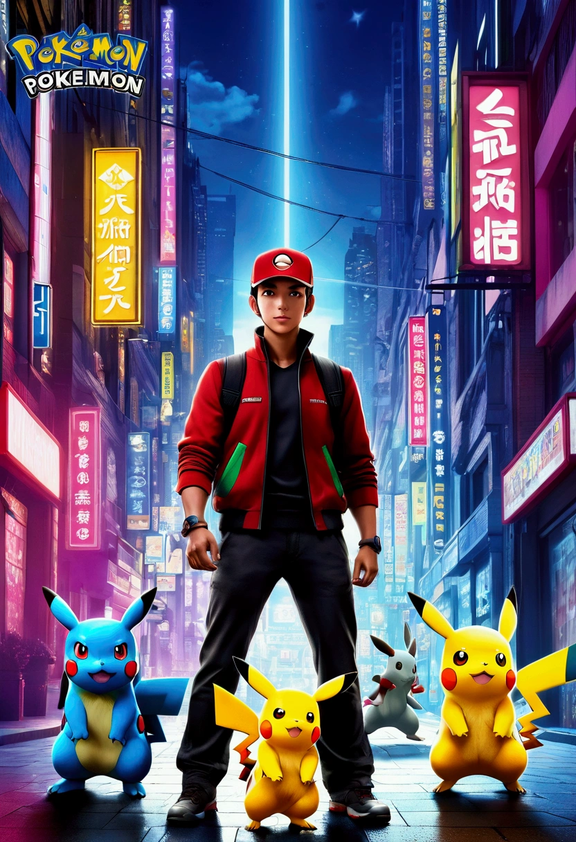 (Pokémon), game poster, At the festival celebration of Pokémon World, trainers and Pokémon celebrate together, enjoying food, games, and performances. The color scheme is mainly based on the festive tone of the celebration and the happy expression of Pokémon. The light and shadow are mainly decorated with lights and fireworks for the celebration, the details are reflected in the interaction of Pokémon and the joyful atmosphere of the celebration.
﻿
Beautiful cinematic lighting, surreal, color graded, dynamic movement, captivating chiaroscuro, full body, award-winning, cinematic still, emotional, vignette, dynamic, vivid, (masterpiece, best quality, photorealistic, Professional, perfect composition, very aesthetic, absurdres, ultra-detailed, intricate details:1.3)