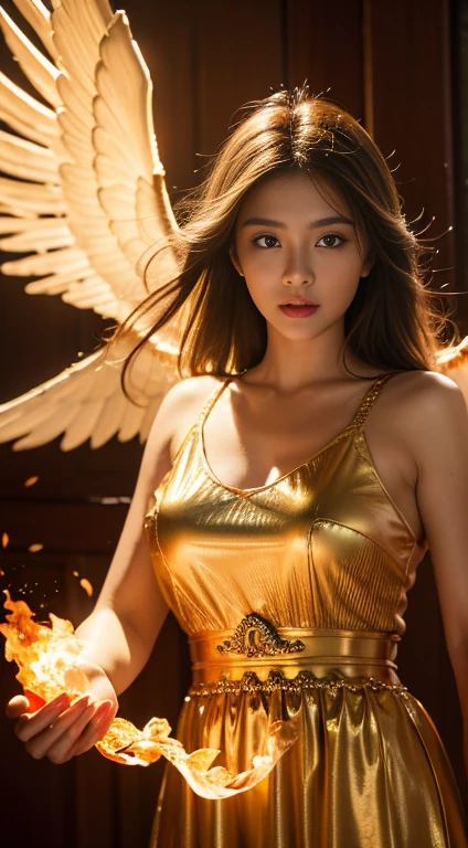 Guardian Angel and Sacred Flame, Stunning and impactful images, Very detailed and impeccable, 4k resolution