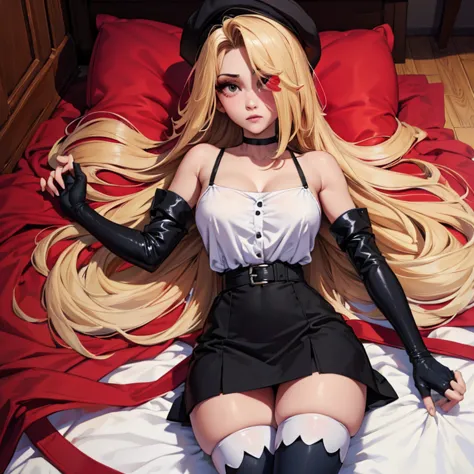 on bed, ((lied down)), (masterpiece, best quality:1.4), absurdres, highres, ultra detailed, beautiful, (secretary), (perfect fac...