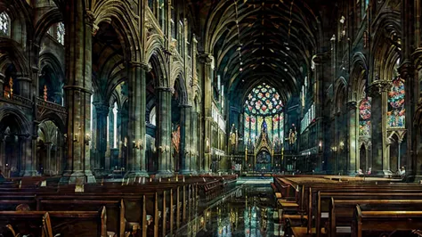 inside the cathedral、(no people:2.0)、painting、god々shii