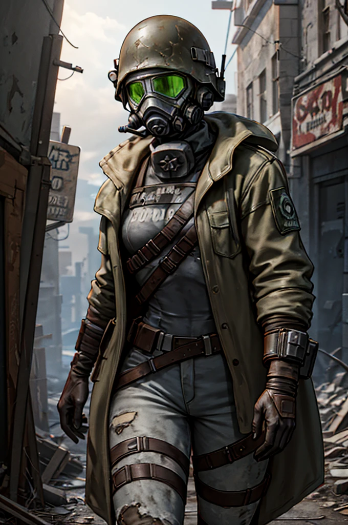 A government soldier, coming from a post apocalyptic world