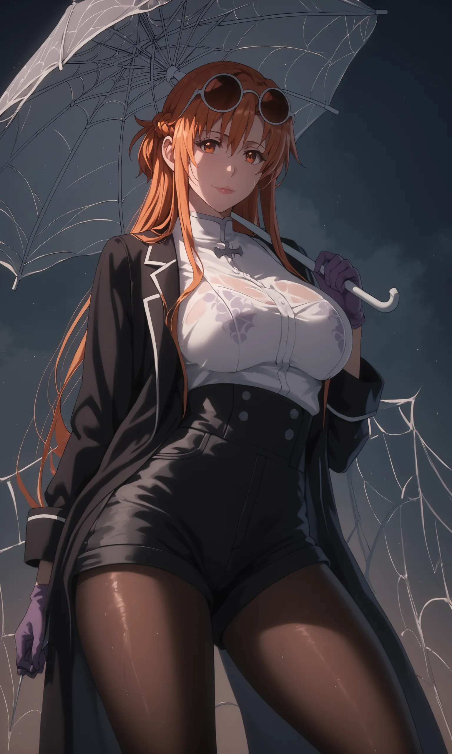 score_9, score_8_up, score_7_up, score_6_up, uncensored, asuna yuuki from sword art online, orange hair, fold, braid, long hair,...