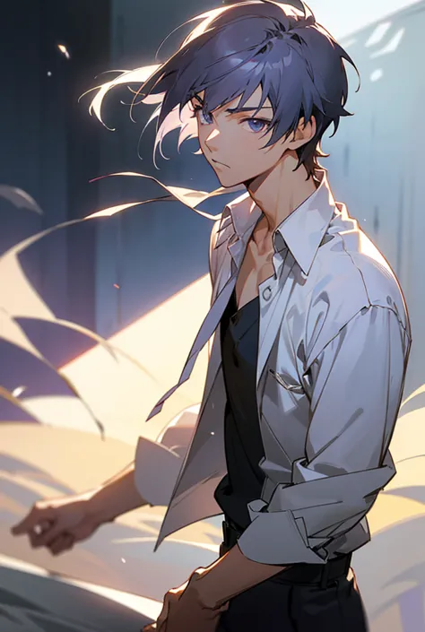 1boy, detailed, makoto shinkai style, detailed hair, cinematic lighting, high-resolution, lean build, perfect quality face, high...