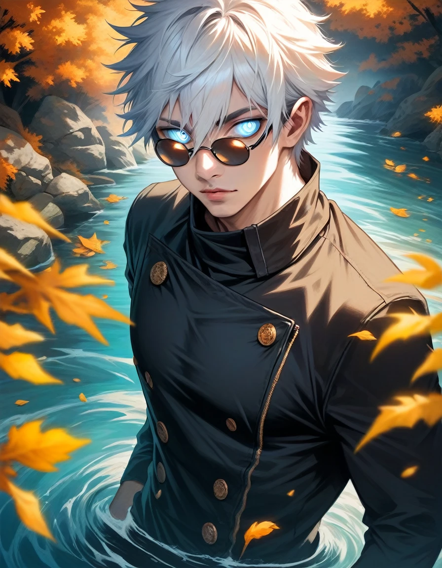 A handsome 2 boy with white hair, wearing aesthetic glasses, showing six pack abs, in a whore t-shirt, (best quality,4k,8k,highres,masterpiece:1.2),ultra-detailed,(realistic,photorealistic,photo-realistic:1.37),extremely detailed eyes and face, longeyelashes,portrait,sharp focus,vivid colors,studio lighting