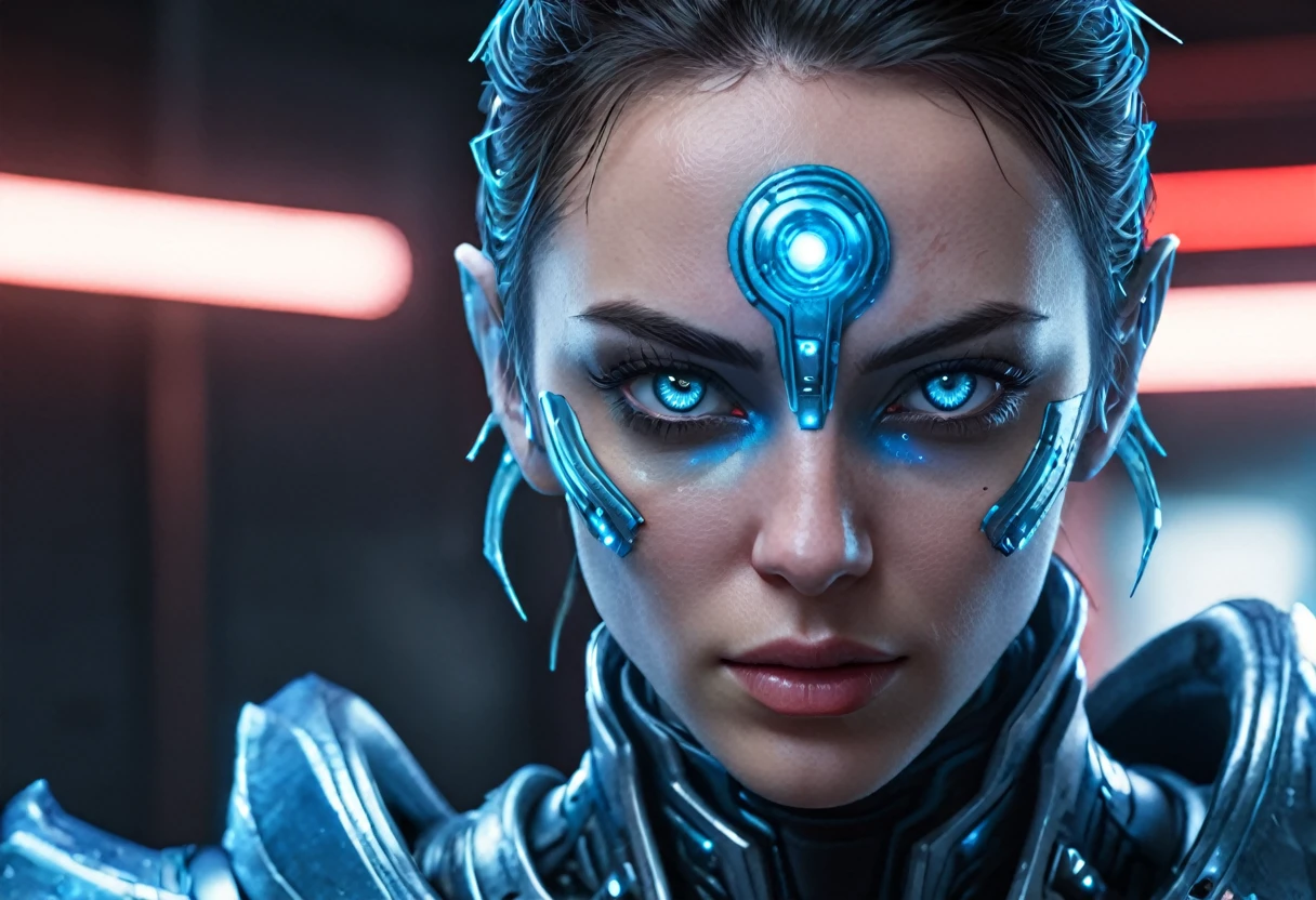 FACE WOMAN powerful armor, sharp look,
Frost, Calls, perfect details, (Best Quality, 4k,
High resolution, masterpiece:1.2), ultra detailed,
realist:
1.37, HDR, studio lighting, vivid colors, (cyberpunk,
Futuristic) style, lcy Blue Color Scheme, dynamic
lighting. MOD ULTRA FACE 8k laser eyes