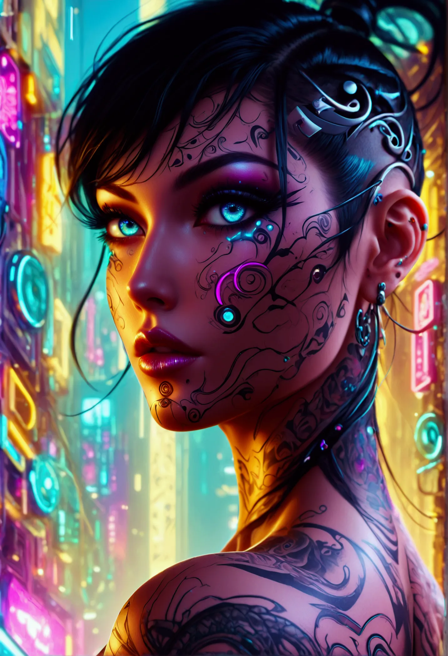 beautiful digital artwork, beautiful digital art, detailed beautiful face, 8k high quality oled detailed art, very beautiful dig...