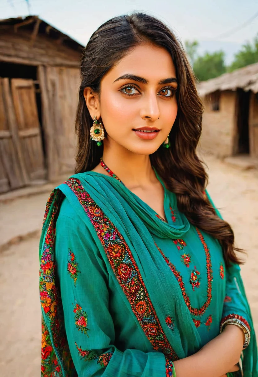 Cute Pakistani sexy girl.undefined, undefined, undefined, undefined, background village look.