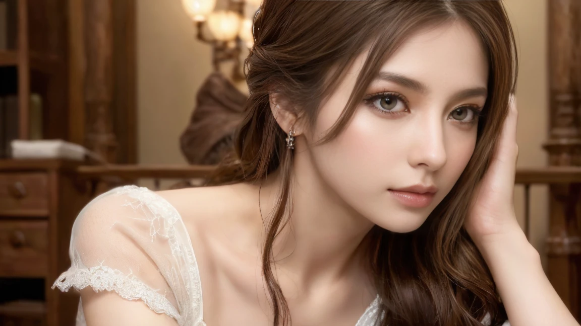 ((masterpiece, Highest quality, High resolution, 8K wallpaper incorporating highly detailed CG,Super detailed)), (Huge and stunning goddess shot, Very hot and sexy, Incredible beauty, Perfect Proportions, Beautiful body, The beauty of a glamorous body:1.3)、Japanese、Mature Woman、Beautiful Face、Beauty、Beauty、Cute woman、Alluring、Super big breasts、Cute eyes、Detailed Eyes、Brown eyes、Long eyelashes、Brown Hair、steampunk、nurse、nurse、Female doctor