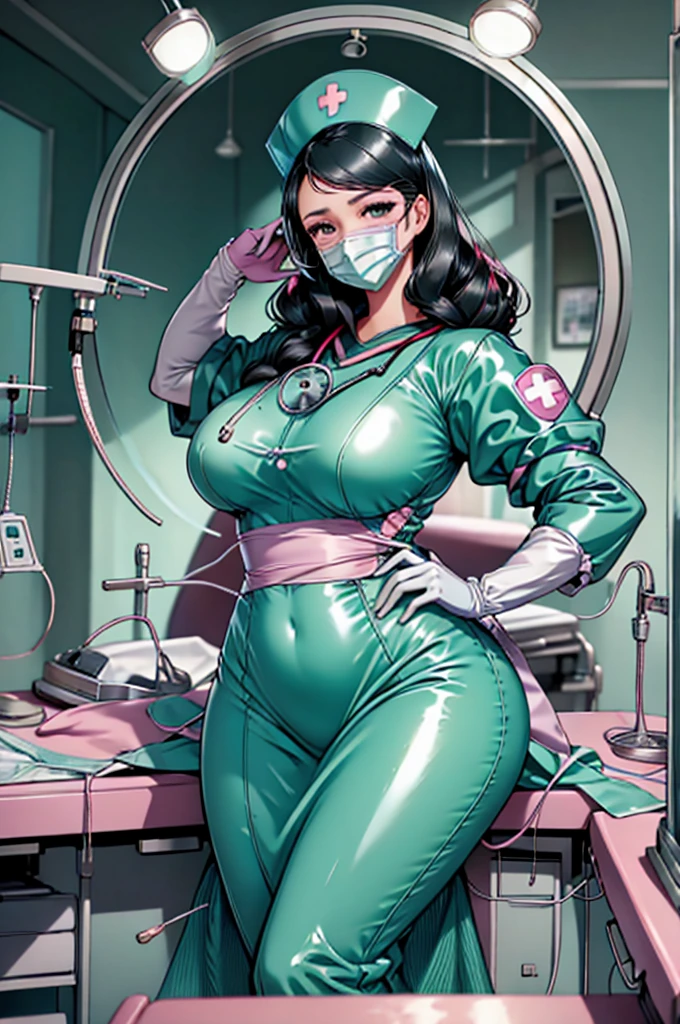 nurse uniform,hospital, latex nurse suit,nurses,busty,elbow gloves,labcoat,black hair woman,pink eyes , gigantic ,medical instruments,asian nurse,two nurses,speculum,examination room,oversize ,big ass ,strap on, lay on table ,legs spreaded,giving birth,gyno chair , dentist,Milf,latex,green uniform,oversize breasts,diaper