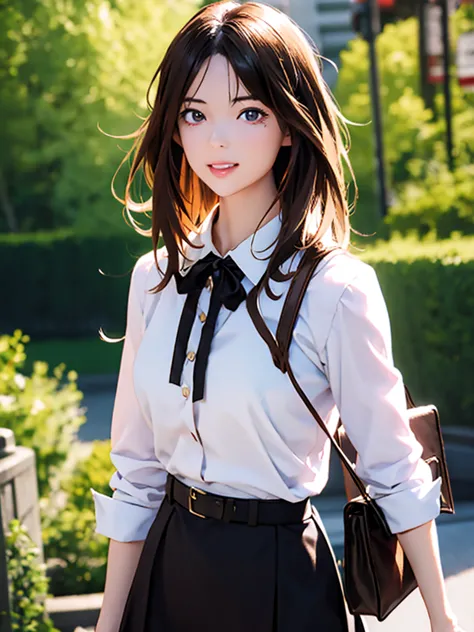 high resolution, 8k, highest quality, detailed, semi-realistic anime, 3d anime style, smooth anime cg, one girl, 20 year old jap...