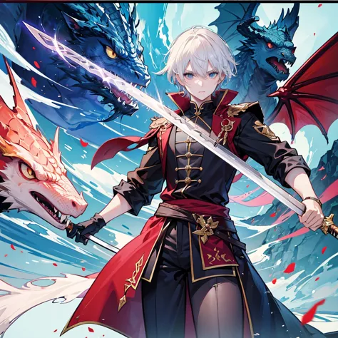 a swordsman with a dragon&#39;s body