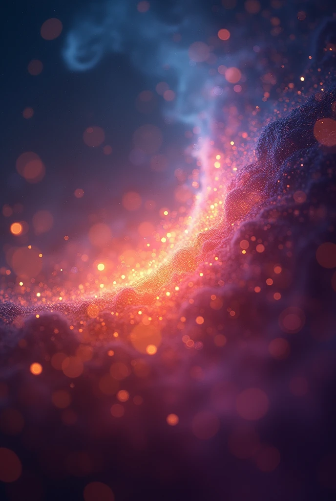 Colorful Gradient, Fractal Art, dynamic lighting, fire, starry sky